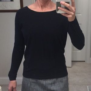 Ann Taylor navy blue long sleeve sweater